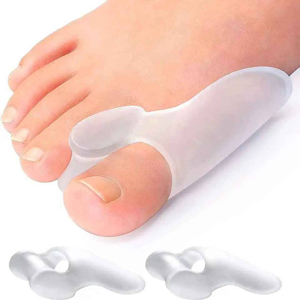 Corretor de Joanete em Silicone Ortopédico – Separador de Dedos com Alívio da Dor, Ajuste Anatômico, Reutilizável e Discreto para Uso Diário