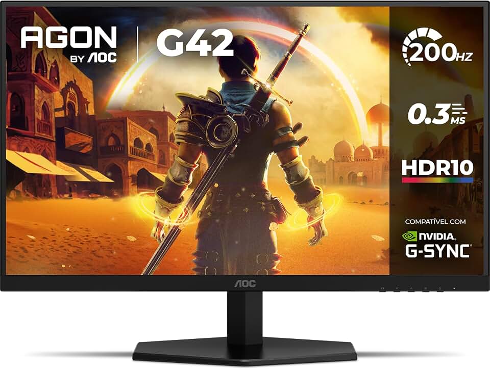 Monitor Gamer AOC AGON G42 27" 200Hz 0,3ms IPS HDR10 NVIDIA G-Sync 27G42HE