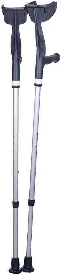 Muleta Canadense Mercur Fixa Preta 1560PR com 1 Par