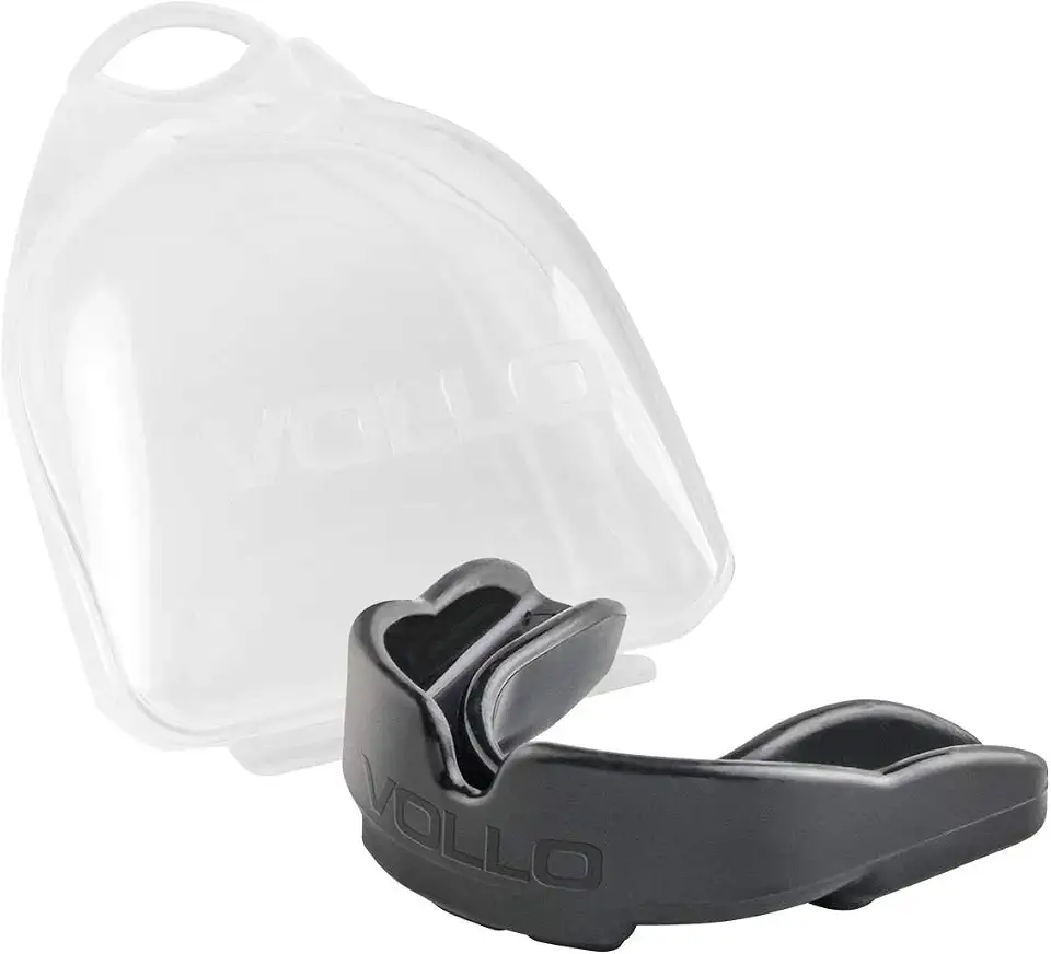 Protetor Bucal com Estojo - Preto, Vollo Sports