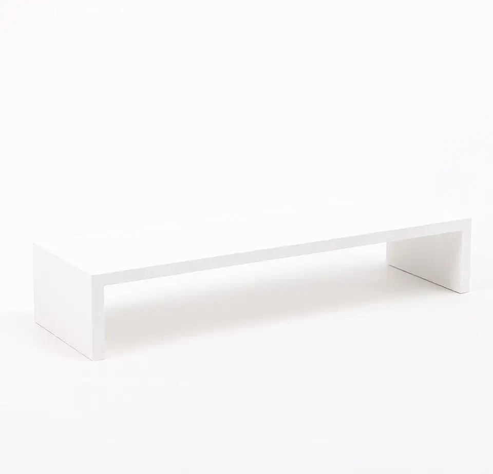 Suporte Monitor Simples para Escritório e Desktop MDF - 70x20x10 Branco