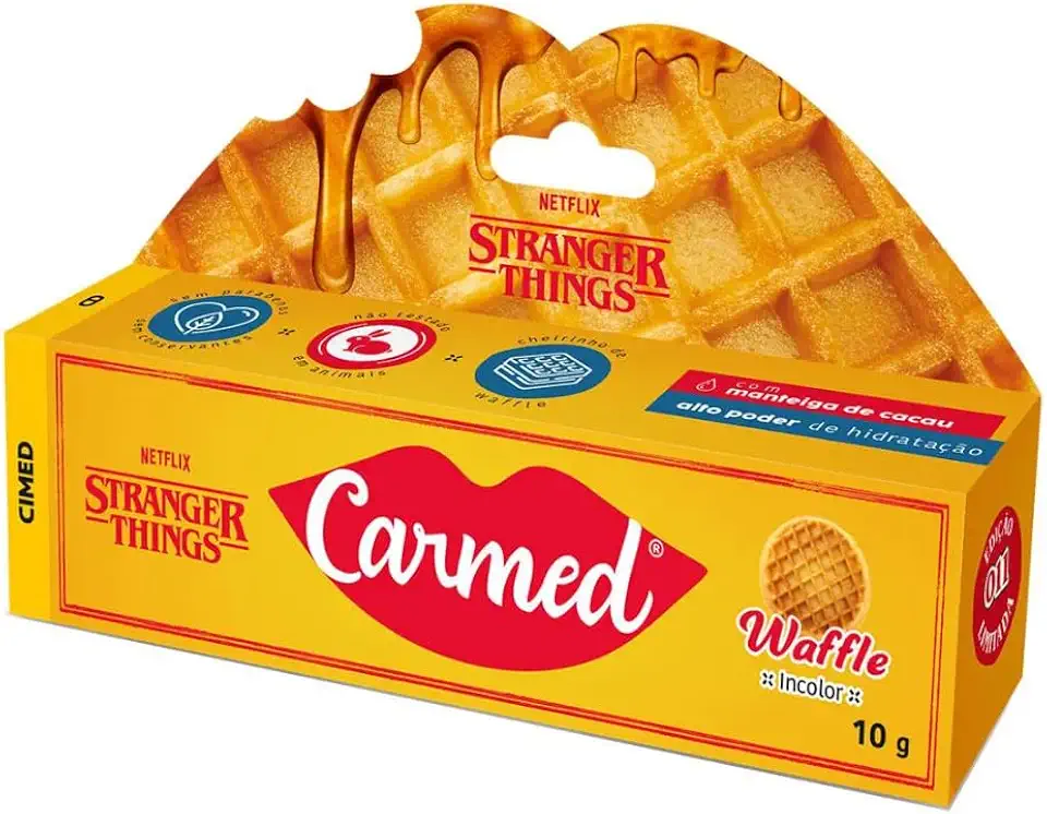 Carmed Waffle Stranger Things 10g Edição Limitada Netflix - Incolor