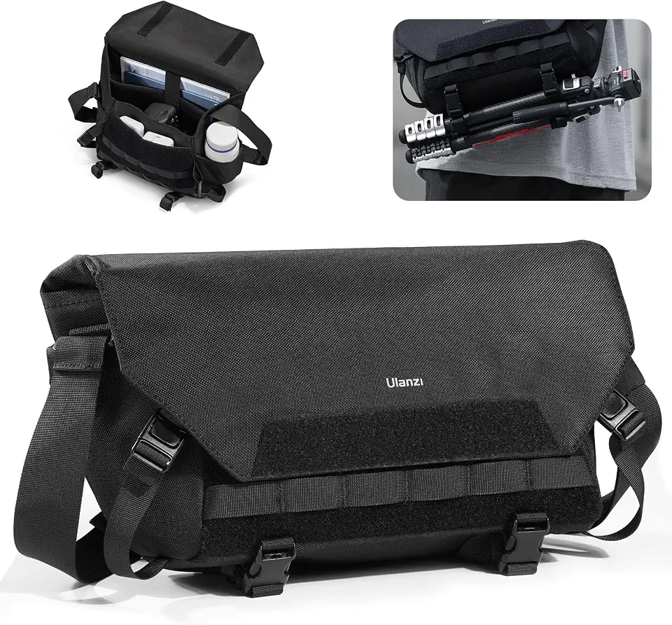 Bolsa de Ombro para Câmera ULANZI BC08, Tática Compacta, À Prova D'água, para DSLR/SLR/Mirrorless, 9L, Preta