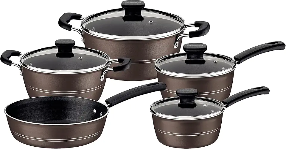Jogo Panelas Alum 5Pc Sicilia Cinza Tramontina