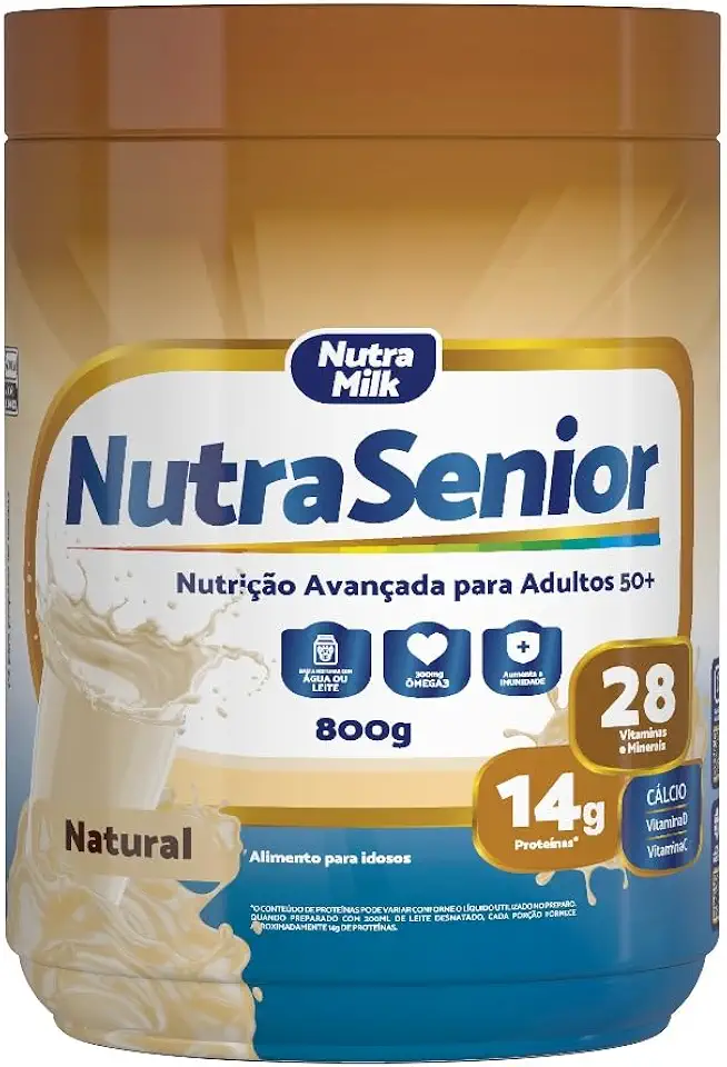Nutra Senior Adulto 50+ Complemento Alimentar 800g - 28 Vitaminas e Minerais (Natural)