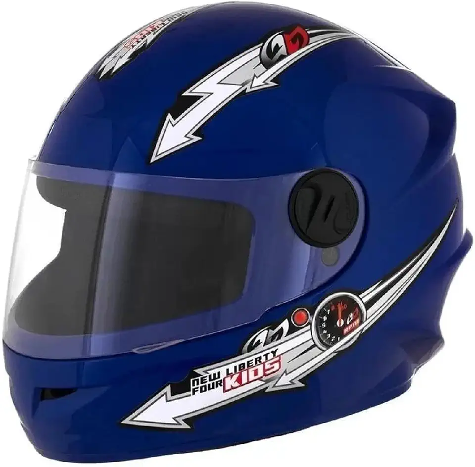 Pro Tork Capacete Moto Liberty Four Kids, Azul, Tam. 54