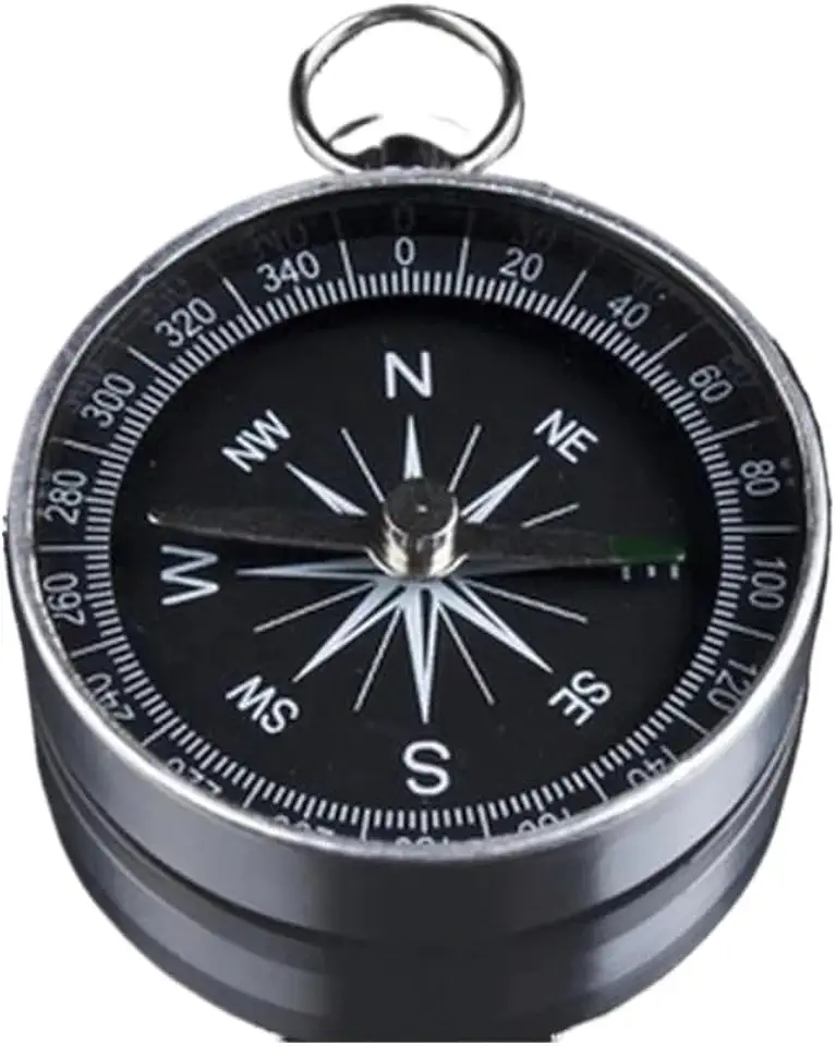 Bússola Metal Alta Precisão Original 40mm Portátil e Bolso