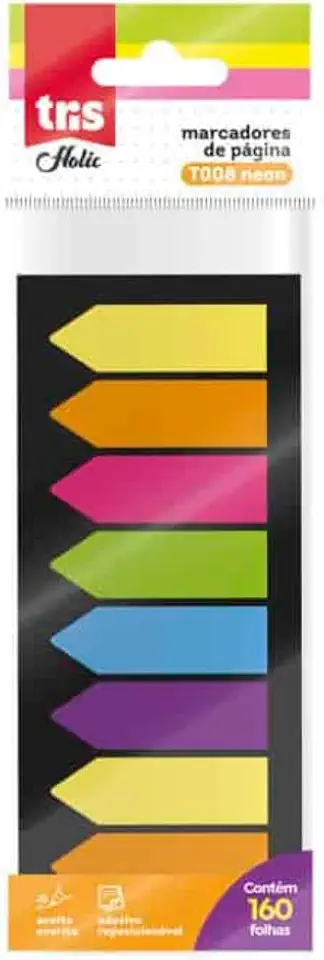 Marcador Paginas Pop T008, 42 X 13 Mm, 160 Unidades, Tris