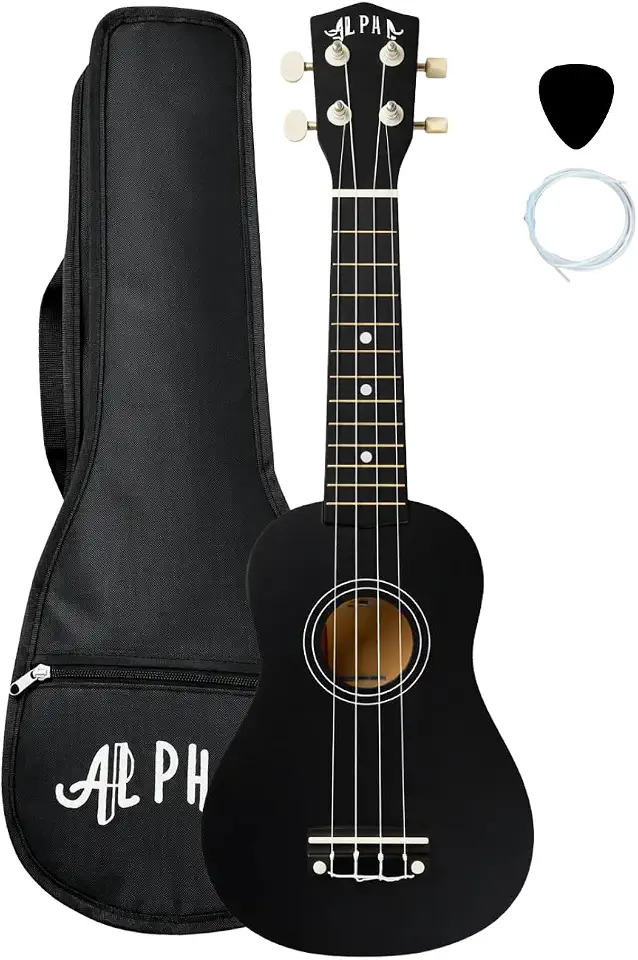 Ukulele Soprano Preto para Iniciantes com Bag Palheta e Cordas