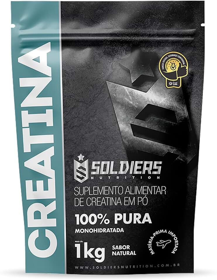 Creatina Monohidratada 1Kg - 100% Pura Importada - Soldiers Nutrition