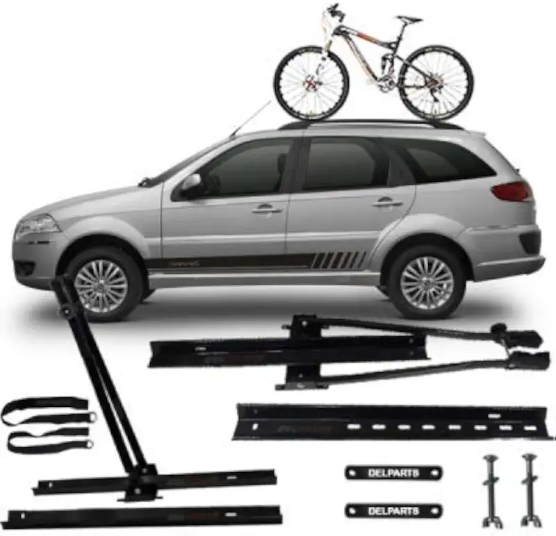 Transbike Novo Suporte Rack Teto Para 1 Bike Fiat Palio Weekend
