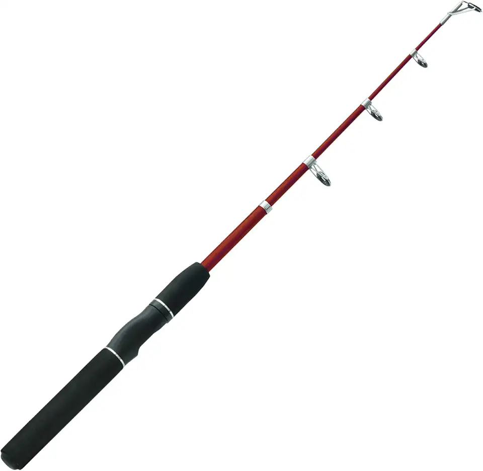 Zebco Vara de pesca giratória Z-Cast durável Z-Glass vara de pesca, alça de haste de EVA confortável, guias de anel de choque, potência média