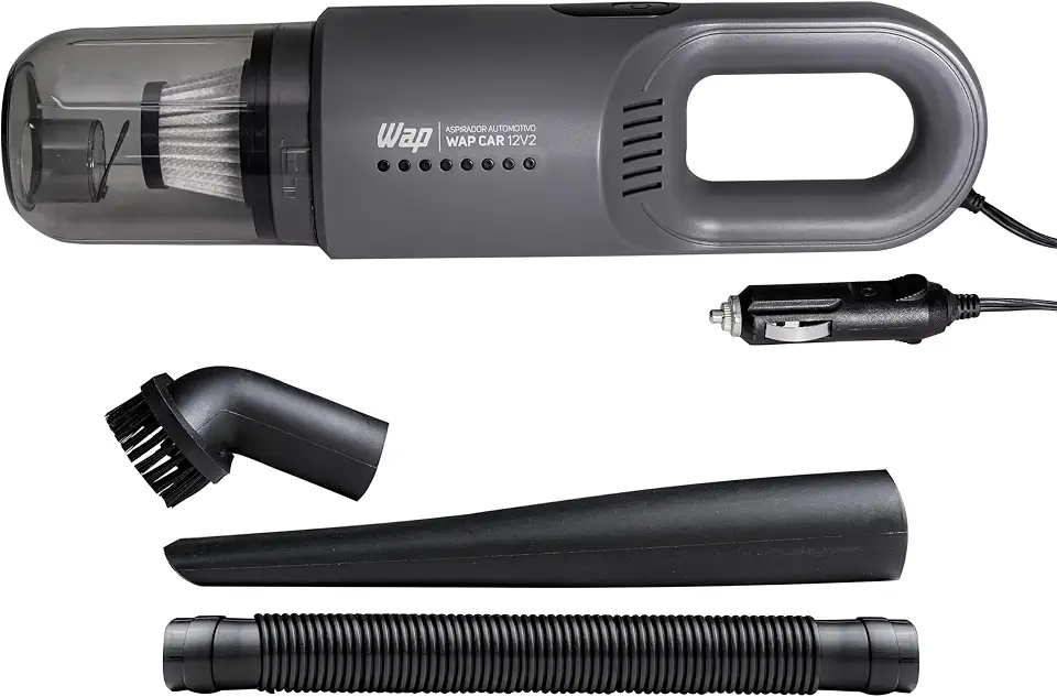 WAP Aspirador de Pó Automotivo Car 12V2, Portátil, 420ml, com Recipiente Removível e Filtro Lavável, 180W 12VDC