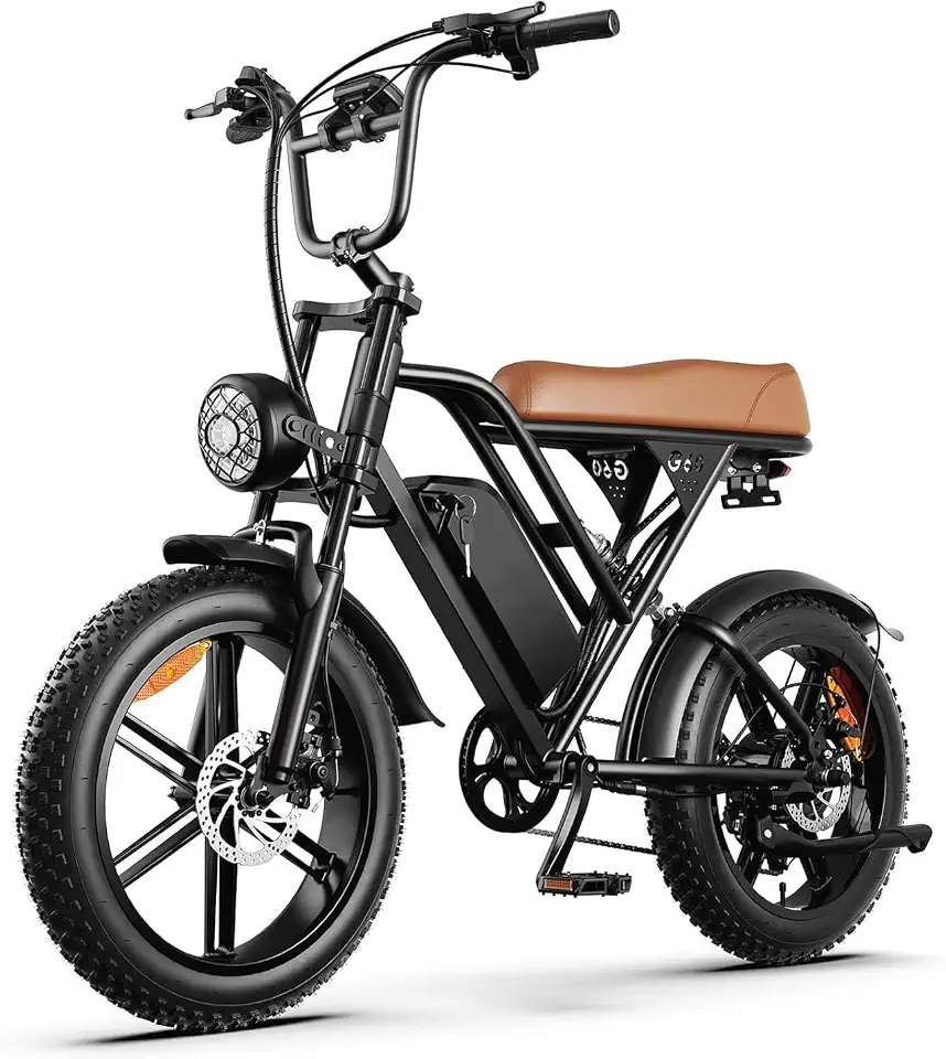 Bicicleta Elétrica HDJ G60 Aro 20 - Motor 1000W, Bateria 48V 15Ah 32Mph, Até 50km Autonomia, Suspensão Dupla, Freio Hidráulico, 7 Velocidades - Mobilidade Urbana para Adultos
