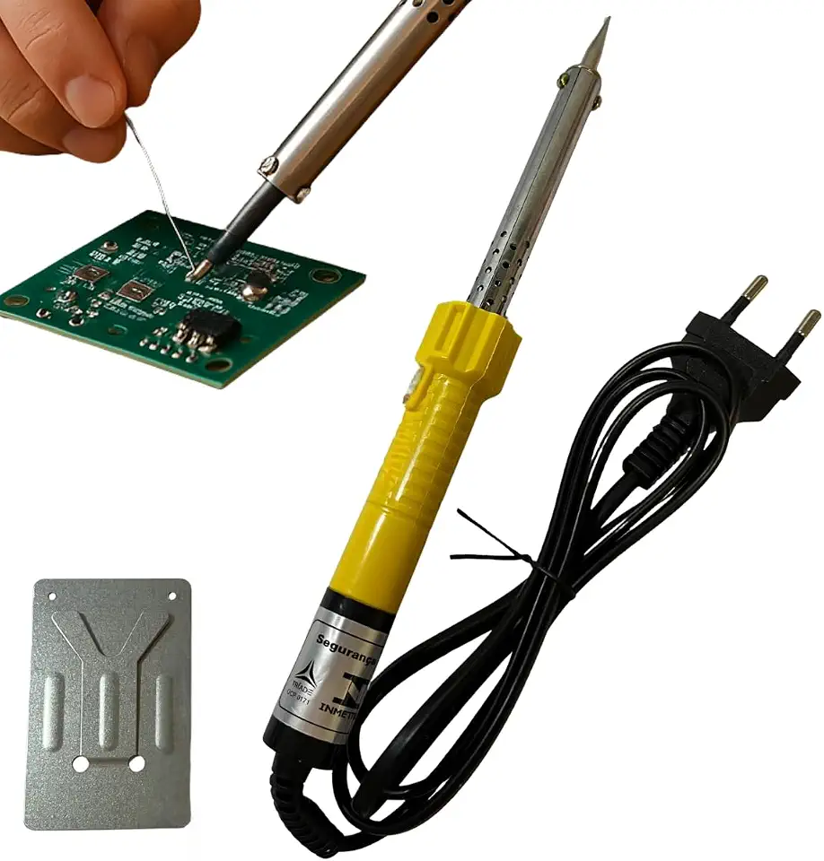 Ferro de Solda 40W 127V Profissional com Ponta de Precisão – Rápido Aquecimento, Cabo Resistente, Ideal para Eletrônica, Reparo Placas, Soldagem Manutenção, Artesanato, Hobby, Doméstico e Profissional