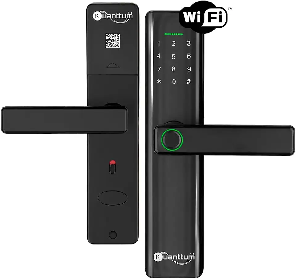 Fechadura Digital Biométrica Wi-Fi Inteligente Kuanttum Delta Pro