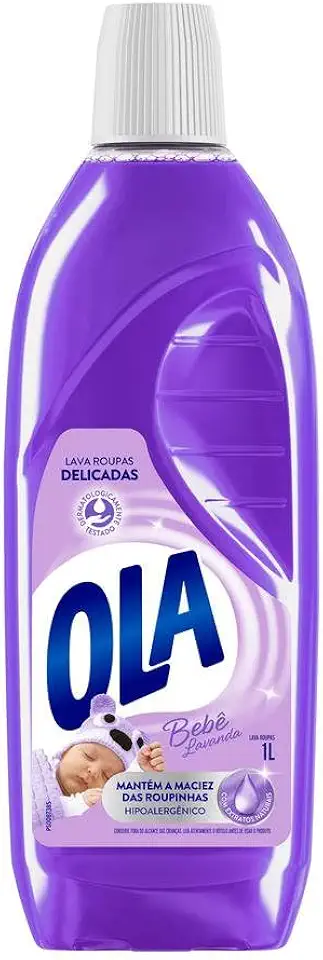 Sabão Líquido Para Roupas Finas e Delicadas Para bebês Ola Bebê Lavanda 1L
