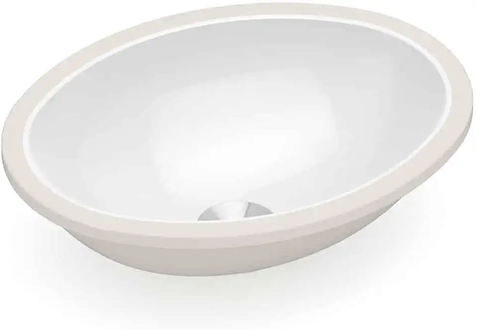 Cuba de Embutir para Banheiro Oval 39x30cm Branco - Celite