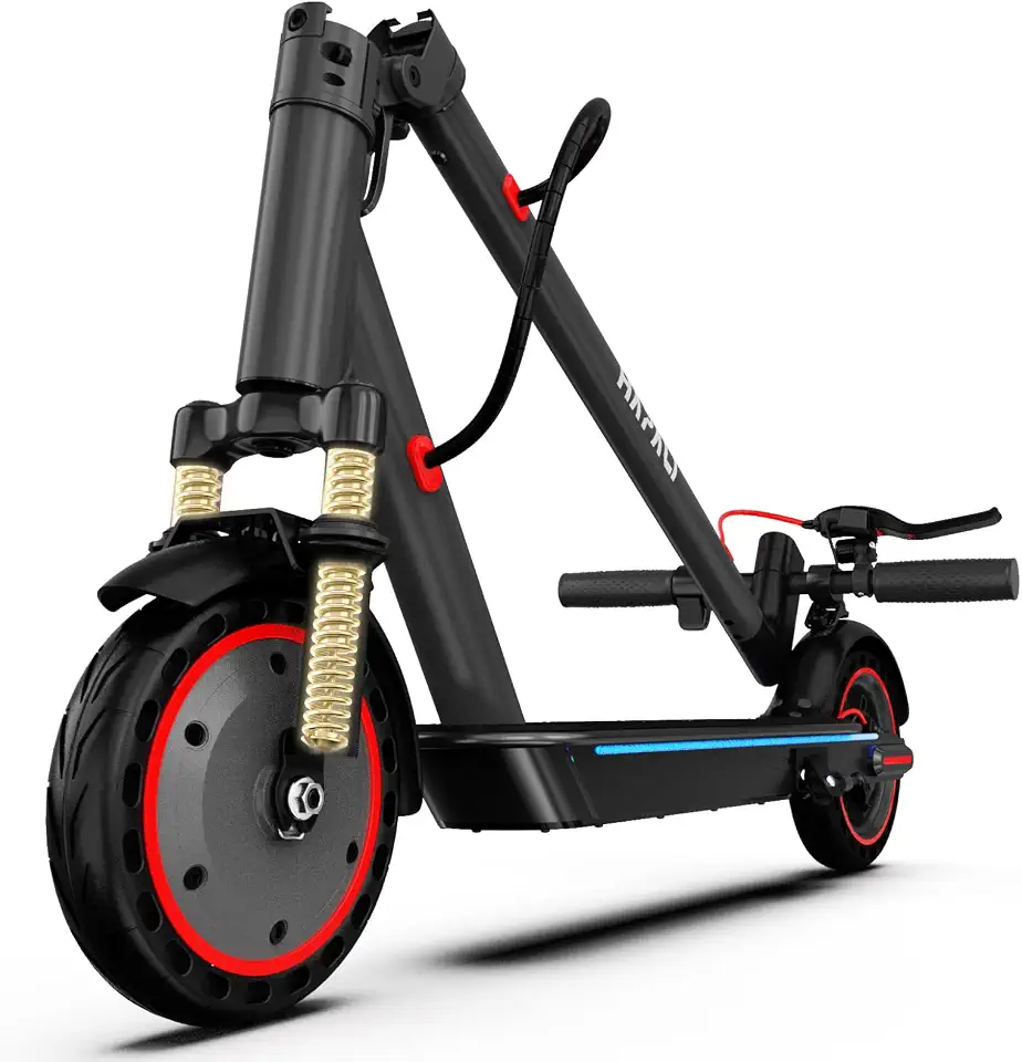 Patinete Elétrico Adulto/Scooter Elétrica - 37 km Autonomia, Motor 550W, Bateria Alta Capacidade, Suspensão Dianteira e Luzes Laterais Integradas