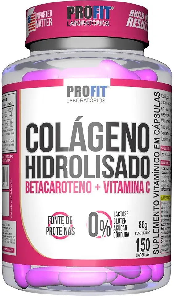 Colágeno Hidrolisado - 150 Cápsulas - Profit, Profit Laboratório