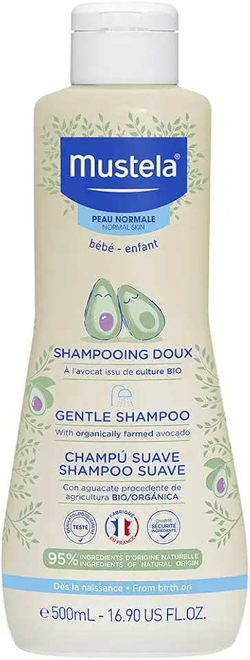 Mustela Shampoo Suave Infantil 500ml - Shampoo para Bebê e Criança - Hipoalergênico - Feito com 95% de Ingredientes de Origem Natural - Mustela Bebê e Criança