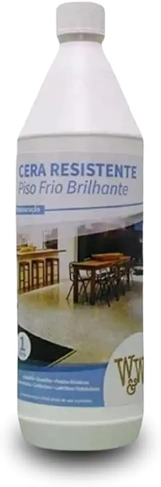 Cera Líquida para Piso Frio Resistente Brilhante 1l Cerâmicos Porcelanatos W&W