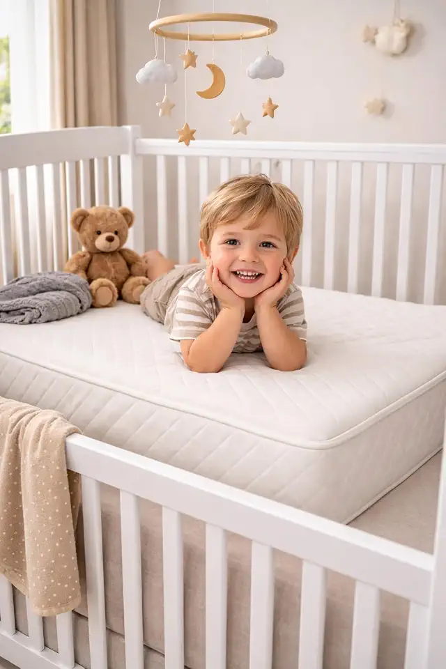 Colchão para Bebê Berço Americano 130cm x 70cm Antialérgico LinoFlex