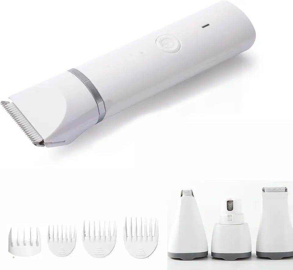 Máquina Tosar Cachorros Cães Recarregável 4 em 1 Kit, Máquina De Tosa Pets Gato Cachorro Tosador,Silencioso, para cães, gatos, cuidados com garras