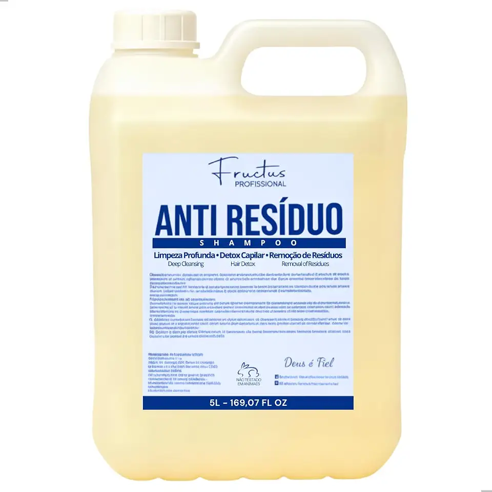 Shampoo Fructus Profissional Anti-Resíduo Salão Lavatório Galão 5L
