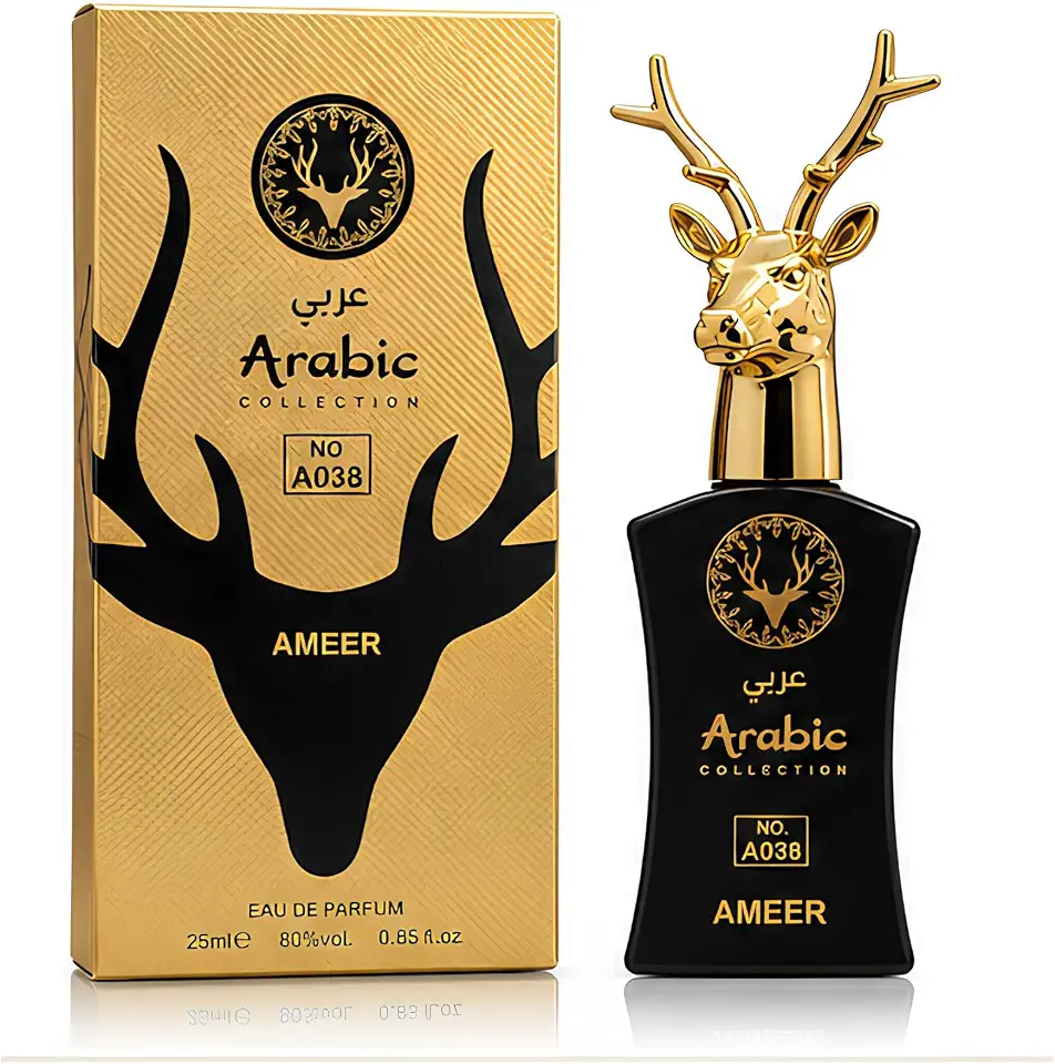 Arabic Collection Perfume Árabe Masculino Ameer A038 Eau de Parfum 25ml Amadeirado Oriental Alta Fixação