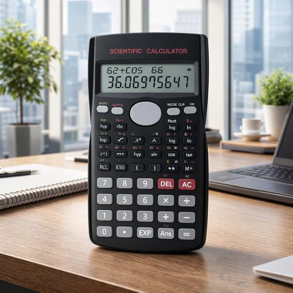 Calculadora Científica Premium 240 Funções – Display Duplo 10+2 Dígitos, Desligamento Automático, Cor Preta – Ideal para Engenharia, Física, Química e Faculdade - Premium