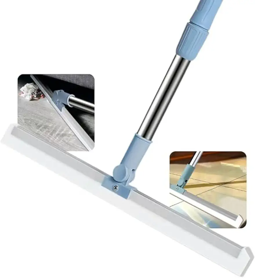 Rodo Vassoura Mágica 2 em 1 com Raspador de Silicone 50cm Ideal para Limpeza de Vidros Pisos e Superfícies Uso Doméstico e Comercial