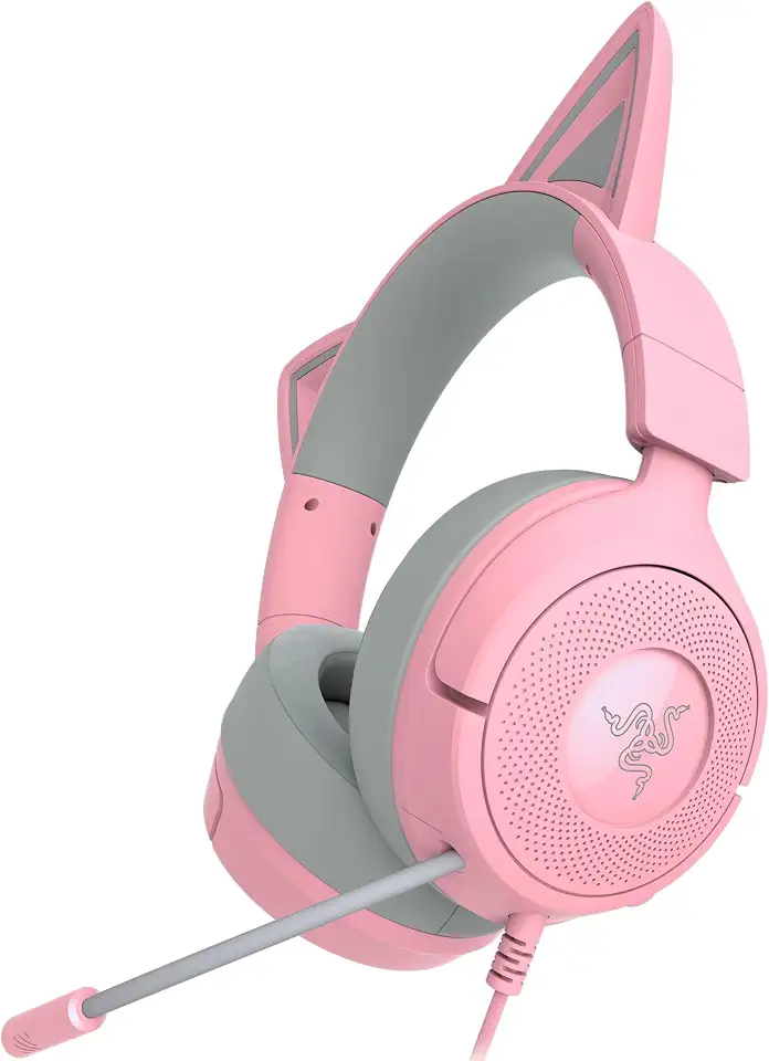 Razer Fone de ouvido para jogos Kraken Kitty V3 X – Edição de quartzo