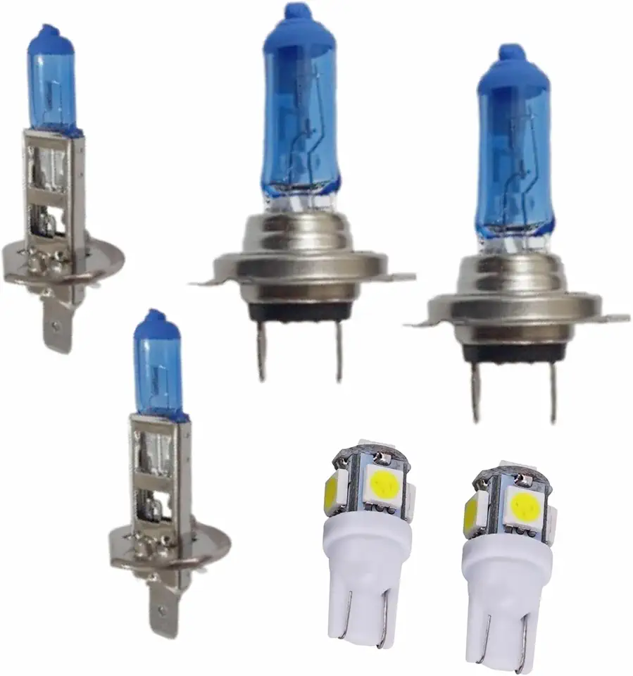 Kit Lampada Super Branca H7 H1 T10 Farol Alto Baixo Auxiliar