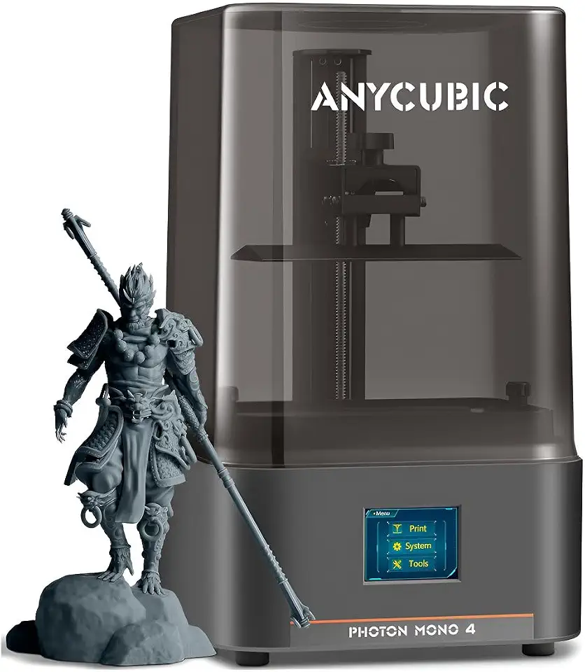 Impressora 3D Anycubic Photon Mono 4 PM40BK0AO – Alta Precisão, LCD Monocromático 4K, Cura Rápida, Ideal para Resina UV