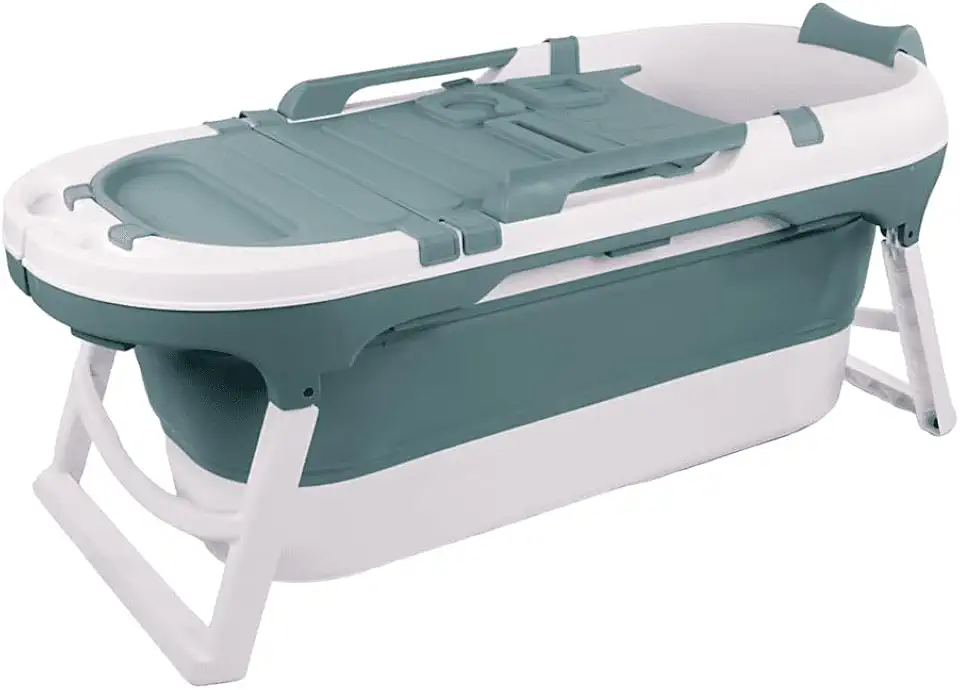 Banheira Ofurô Dobrável Retrátil Grande para Adulto com Cover 180L Multmaxx (Azul)
