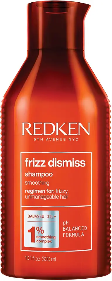 Redken, Shampoo, Frizz Dismiss, para cabelos com Frizz, Anti-frizz, protege os fios contra a umidade, livre de sulfato com Óleo de Babassu + Concentrated Smoothing Complex, Exclusivo Amazon, 300ml