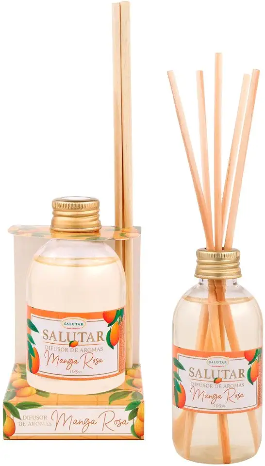 Aromatizador de Ambiente Manga Rosa 165 ml Difusor com 5 Varetas, Salutar