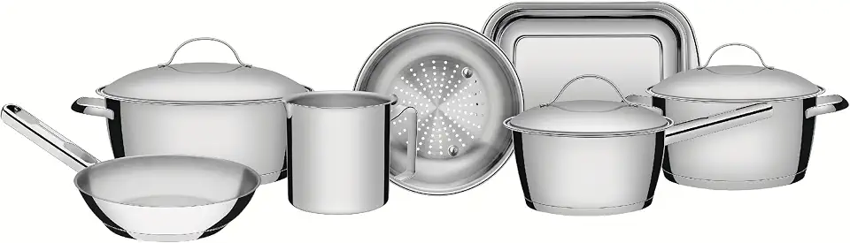 Jogo de Panelas com Fundo Triplo 7 Peça Tramontina Inox