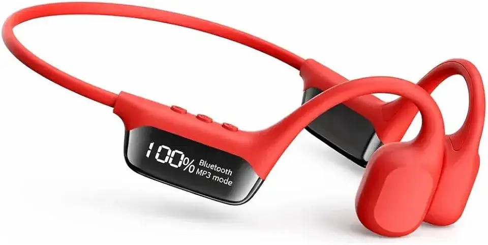 Fone Natação Condução Óssea Sem Fio Ipx8 32gb Esportivo (Vermelho)