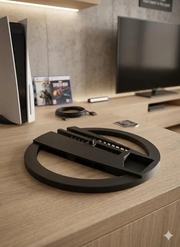 Base Suporte Vertical para PS5 com Fluxo de Ar Otimizado (Slim e Pro)