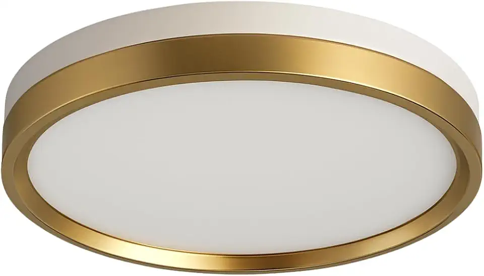 Plafon Luminária LED Sobrepor Redondo 30W Chass Dourado 38cm Bivolt – 3 Cores Ajustáveis 3000K/4000K/6500K, Acrílico e Alumínio, Luxo e Sofisticação p/Teto ou Parede