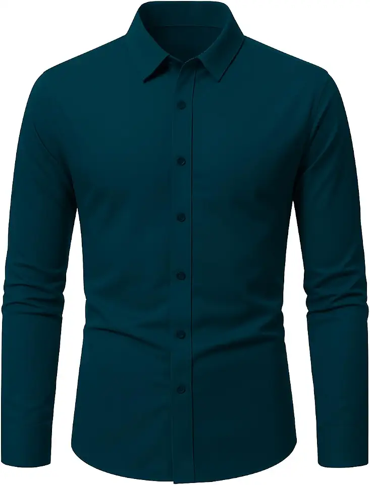 Camisa Social Masculina Slim Fit Manga Longa