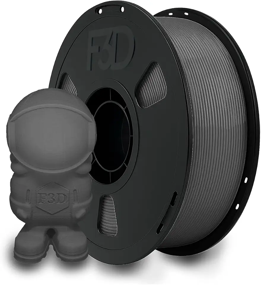 F3D Filamento PLA Premium 1,75mm Cinza Para Impressora 3D