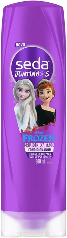 Seda Condicionador Infantil Frozen Juntinhos Brilho Encantado Frasco 300Ml