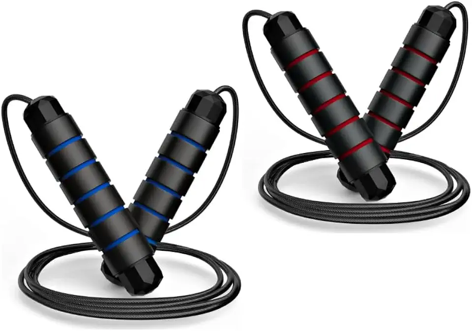 Kit 2 Cordas de Pular Speed Anatômica Profissional para Treino Funcional, Cabo Ajustável, Cores Sortidas