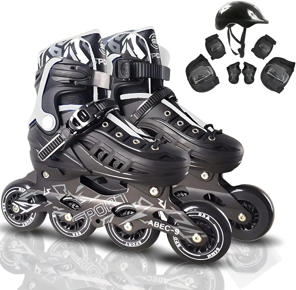 Patins Adulto Inline ABEC-9 - Freestyle Urban para Performance Profissional, Rodas de PU 84mm com Dureza 85A