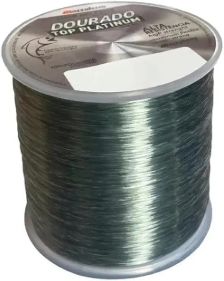 Linha de Pesca Monofilamento 100g Top Platinum Dourado - Carretel Resistente para Pesca Esportiva, Várias Medidas