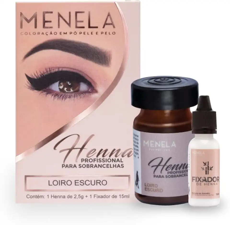 Menela Kit Henna Para Sobrancelhas 2,5g Loiro Escuro