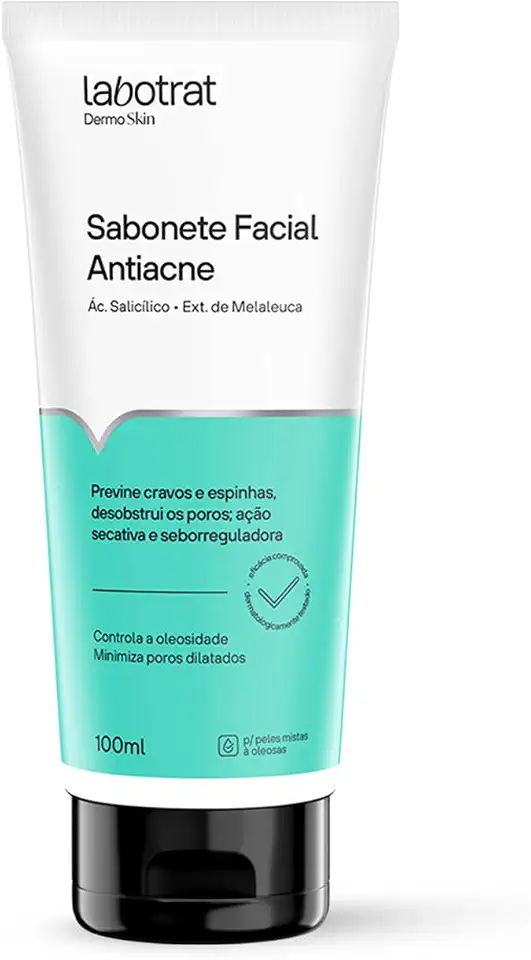 Labotrat - Sabonete Facial Antiacne Labotrat Dermo Skin 100Ml Uso Diario